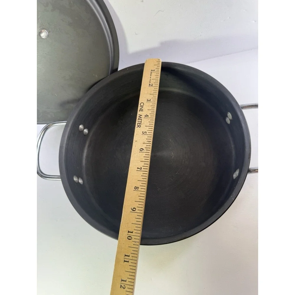 Vtg Commercial Calphalon 5003 3 QT Hard Anodized Sauté Pan w Lid 10